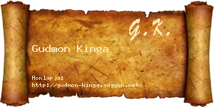 Gudmon Kinga névjegykártya